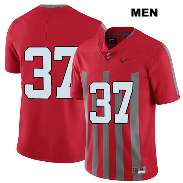 Ohio State Buckeyes Men's Derrick Malone #37 Red Authentic Nike Elite No Name College NCAA Stitched Football Jersey KD19H43AY